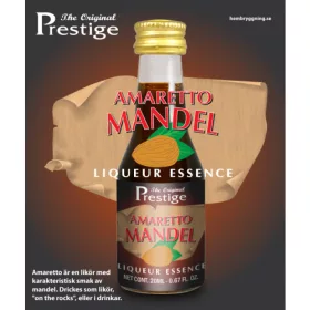 Amaretto-Mandellikör-Essenz von Prestige in der Glasflasche