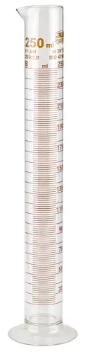 Messzylinder aus Glas, 250 ml – Detailansicht