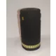 Schwarze PVC-Schrumpfkapsel mit goldener Zierlinie