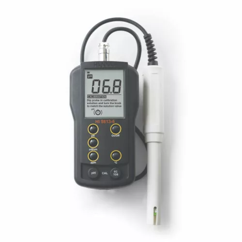 Hanna HI9813-51 Tragbares pH-/EC-/TDS-/Temperaturmessgerät