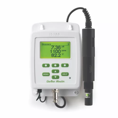 Hanna HI981421-01 GroLine pH-/EC-Monitor mit Einbauelektrode