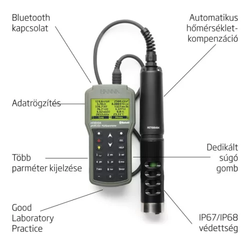 Hanna HI98494 Multiparameter-Wasserqualitätsmessgerät mit Bluetooth