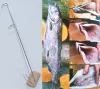 Lange Fischräucherhaken aus Edelstahl – 3er-Set, 22 cm