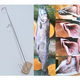Lange Fischräucherhaken aus Edelstahl – 3er-Set, 22 cm