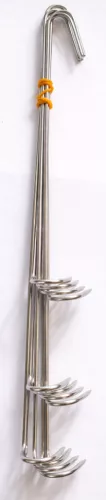 Lange Fischräucherhaken aus Edelstahl – 3er-Set, 22 cm