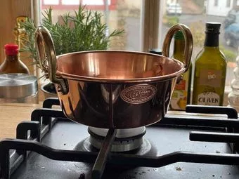 Dickwandiger Kupfertopf für Marmelade und Saucen, Ø 20 cm, 2 Liter